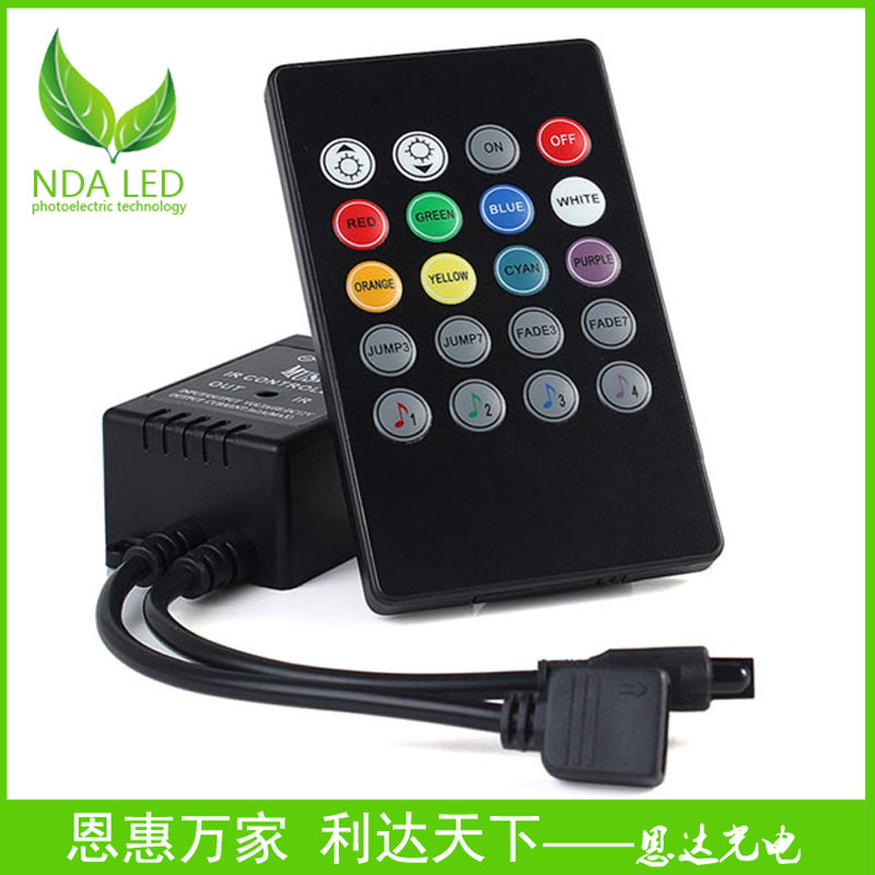 【廠傢直銷】led控製器 20鍵音樂節奏感應器音控器rgb燈帶控製器工廠,批發,進口,代購