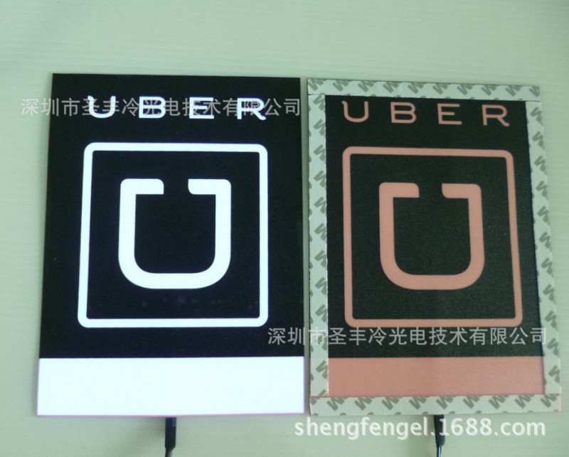 優步EL發光車貼UBER冷光發光車標工廠,批發,進口,代購