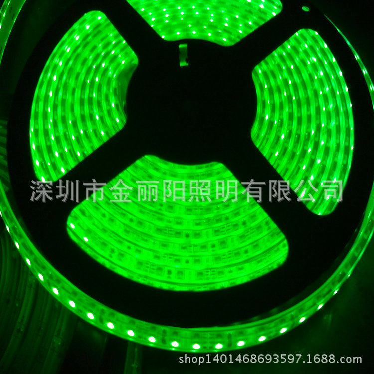 深圳龍華 3528綠光 LED軟燈帶 表麵矽膠 防水加工工廠,批發,進口,代購