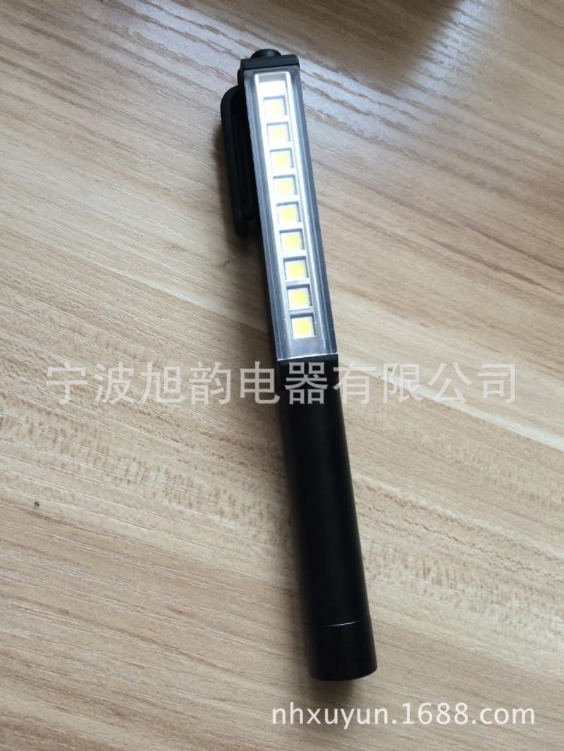 9SMD 270LM 筆夾帶磁鐵可轉動，鋁筆燈，新款，帶專利工作檢修燈工廠,批發,進口,代購