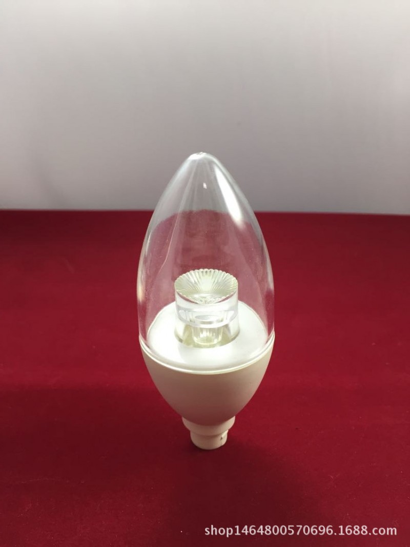 供應LED蠟燭燈透明PC罩子 塑包鋁+導光柱 蠟燭燈5W套件 PBT導熱料工廠,批發,進口,代購