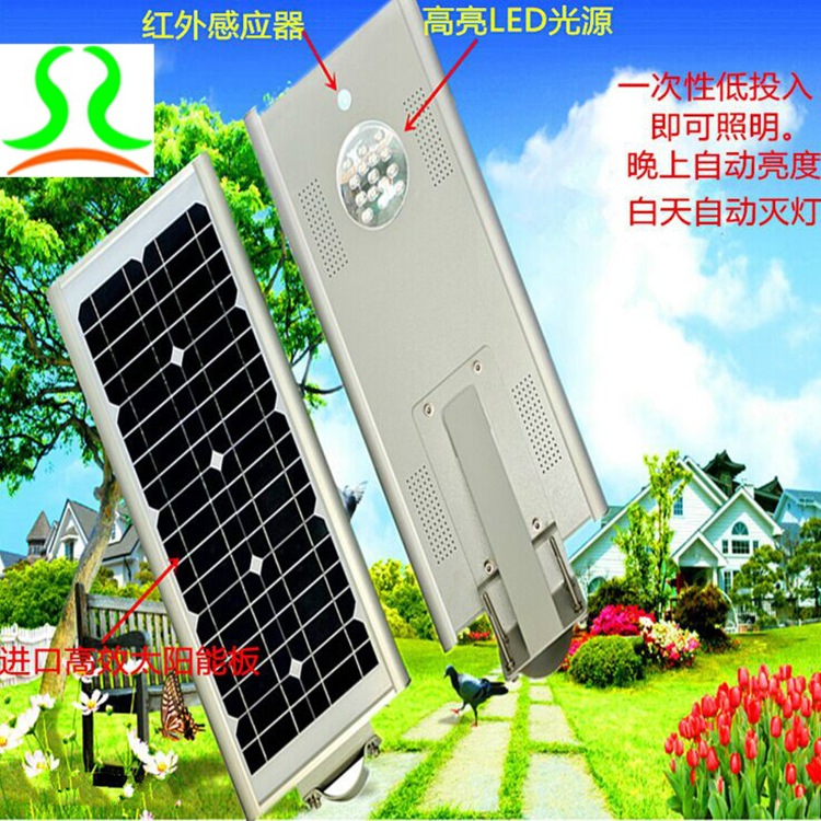 廠傢新款一體化太陽能路燈 LED感應路燈 戶外太陽能燈 庭院燈批發・進口・工廠・代買・代購