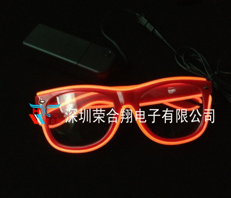 冷光線發光眼鏡  熒光眼鏡激光舞 激光眼鏡EL超酷發光眼鏡批發・進口・工廠・代買・代購