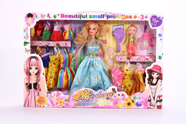 新款十四件套芭比娃娃 夢幻公主女孩過傢傢玩具批發・進口・工廠・代買・代購