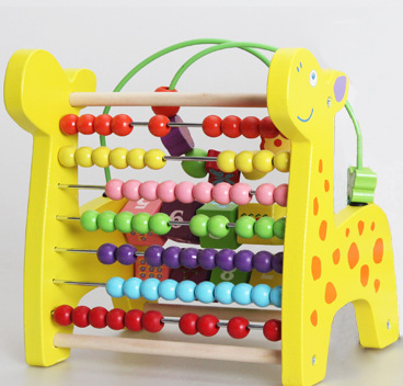 益智木製玩具兒童嬰幼兒早教玩具功能小鹿繞珠玩具敲琴計算架工廠,批發,進口,代購