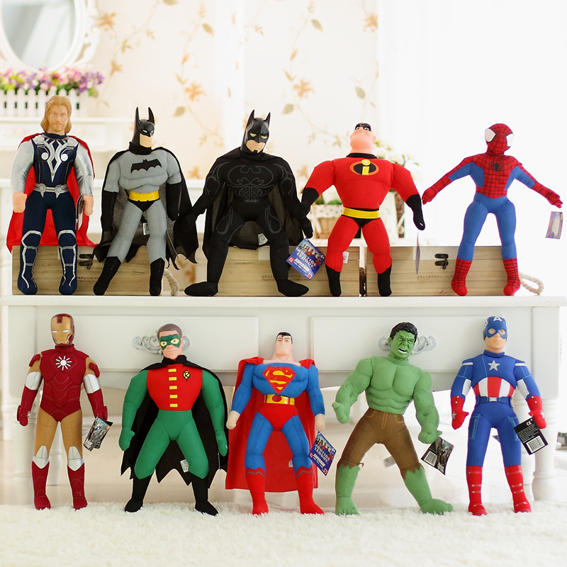 蜘蛛俠超人公仔毛絨玩具美國隊長復仇者聯盟動漫玩偶娃娃兒童禮物批發・進口・工廠・代買・代購