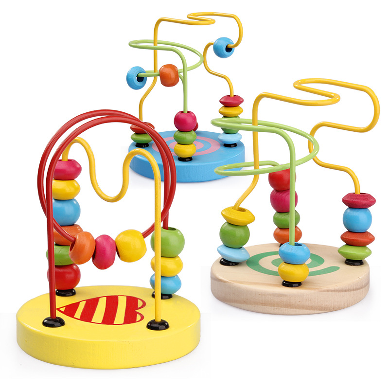 嬰幼兒園早教益智力木質 兒童迷你小繞珠串珠積木木製玩具1-2-3歲批發・進口・工廠・代買・代購