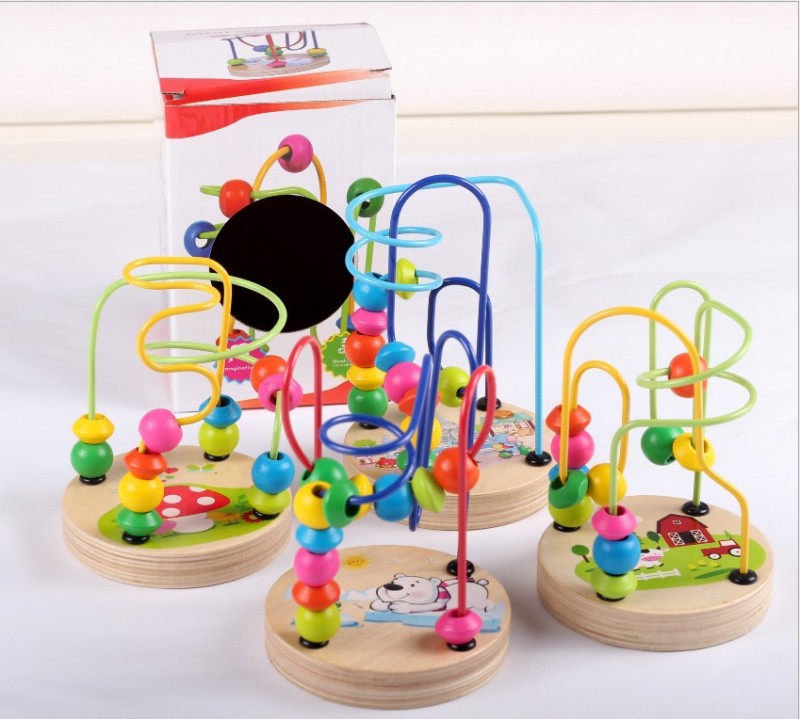 木製小繞珠串珠兒童早教1-2-3歲嬰幼兒益智力玩具批發・進口・工廠・代買・代購