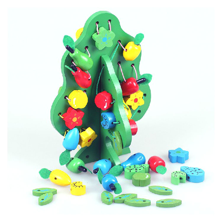 兒童早教益智玩具串串果樹 穿插玩具智慧樹 木製串珠玩具 串串樂批發・進口・工廠・代買・代購