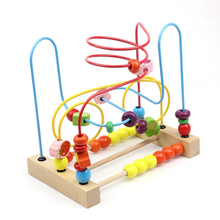 兒童玩具大號櫸木水果繞珠串珠木製益智寶寶動手繞珠玩具1-3歲批發・進口・工廠・代買・代購