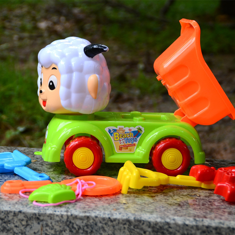 寶貝羊 沙灘玩具車玩沙鏟子沙漏車 寶寶戲水大號沙灘玩具套裝批發・進口・工廠・代買・代購