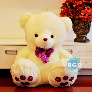 泰迪熊正品抱抱熊毛絨佈娃娃公仔玩具大號領結熊送女生日禮物紫色批發・進口・工廠・代買・代購