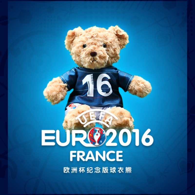 2016歐洲杯足球奧運會紀念品世界杯吉祥物穿球衣小熊公仔泰迪熊批發・進口・工廠・代買・代購