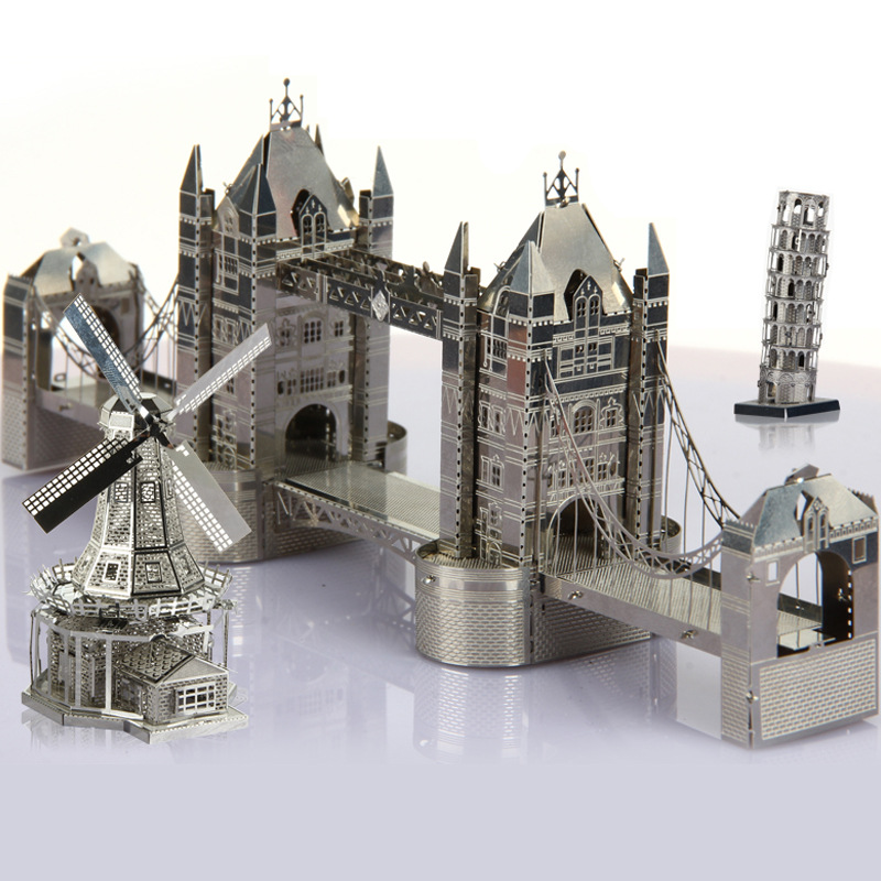 創意3D立體金屬拼圖手工DIY拼裝建築模型益智熱銷少年玩具批發・進口・工廠・代買・代購