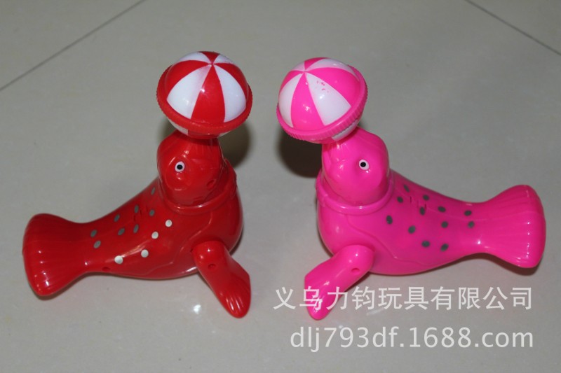 電動海獅頂球玩具 發光無聲海獅 新款奇特玩具批發・進口・工廠・代買・代購