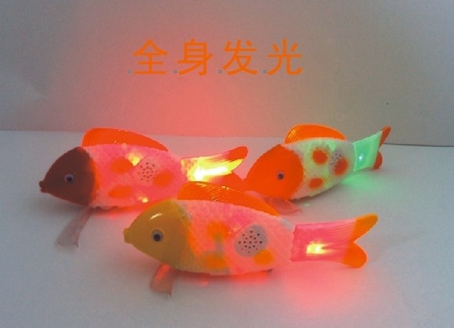 廠傢直銷 最新款全身燈光音樂自由魚 電動玩具魚 電動魚廠傢批發批發・進口・工廠・代買・代購