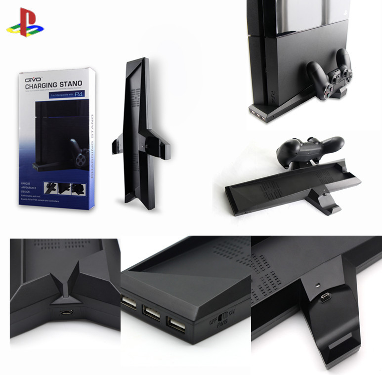 OIVO PS4 7in1 ps4藍牙手柄雙座充 散熱器 風扇 HUB 多功能雙充批發・進口・工廠・代買・代購