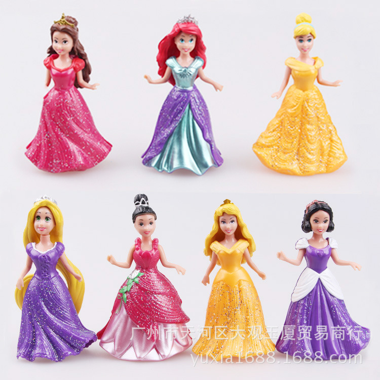 迪士尼長發灰姑娘白雪公主7款換裝芭比娃娃玩具公仔擺件玩偶禮物工廠,批發,進口,代購