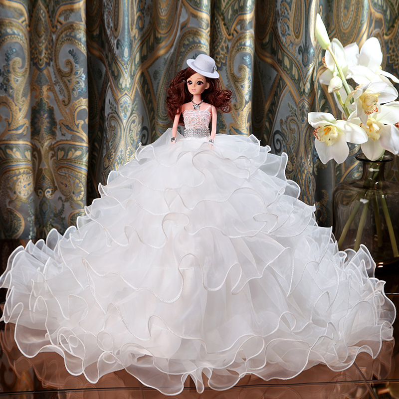 批發新款婚紗芭比娃娃新娘公主 白色多片紗婚紗卡通芭比娃娃批發・進口・工廠・代買・代購