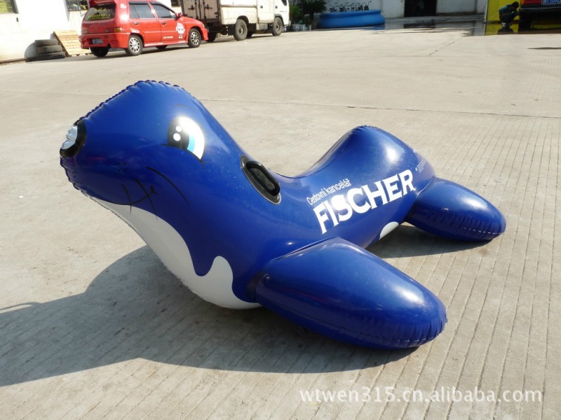 訂製各種尺寸充氣海獅動物座騎 充氣海豹  充氣鯨魚浮排工廠,批發,進口,代購