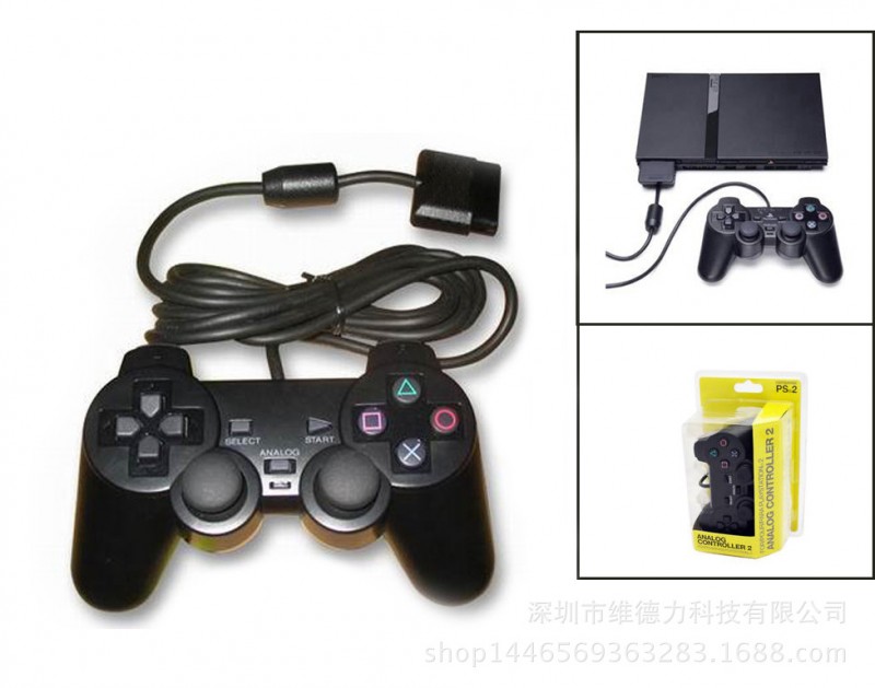 工廠直銷PS2手柄 索尼遊戲機PS2有線手柄 3D遙感手柄優勢供應批發・進口・工廠・代買・代購