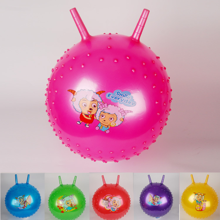 兒童玩具球皮球可愛大號按摩羊角球充氣玩具幼兒園兒童加厚跳跳球批發・進口・工廠・代買・代購