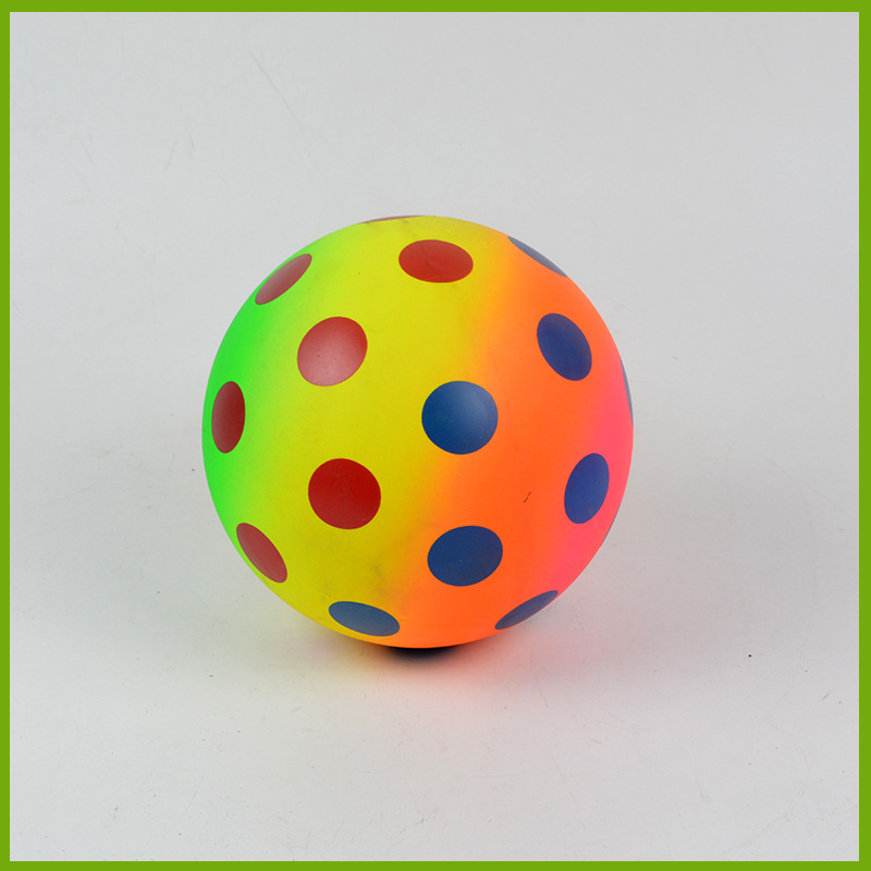 批發生產 彩虹圓點小孩軟皮球 彩色充氣pvc材質健身球批發・進口・工廠・代買・代購