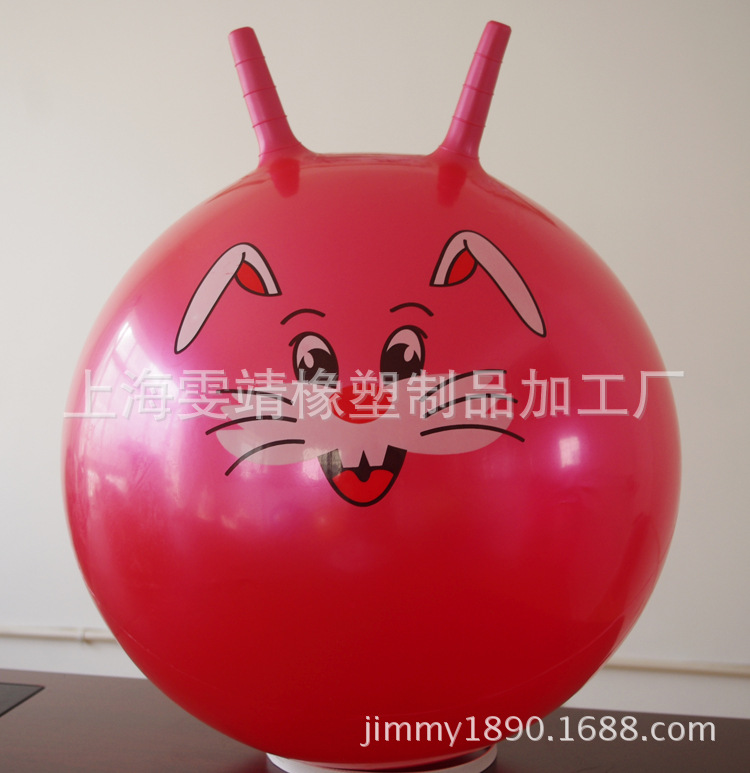 上海雯靖18英寸45厘米550克超厚羊角球，圖案隨機 混色混圖裝工廠,批發,進口,代購