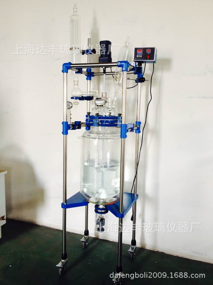 廠傢直銷 高硼矽玻璃機器 100L雙層玻璃反應釜  可定製各種規格工廠,批發,進口,代購