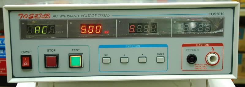 臺灣奧斯達TOS5010數位式程控絕緣耐壓測試機工廠,批發,進口,代購