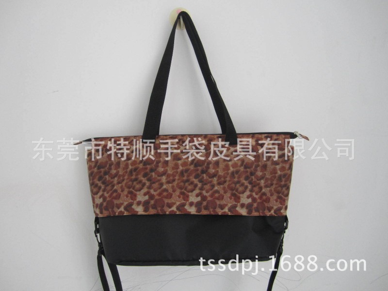 出口韓國豹紋拼接單肩女包手提包休閒包工廠,批發,進口,代購