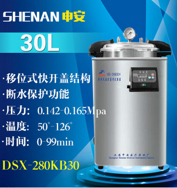 上海申安 手提式 壓力蒸汽  滅菌器 DSX-280KB30 壓力鍋工廠,批發,進口,代購