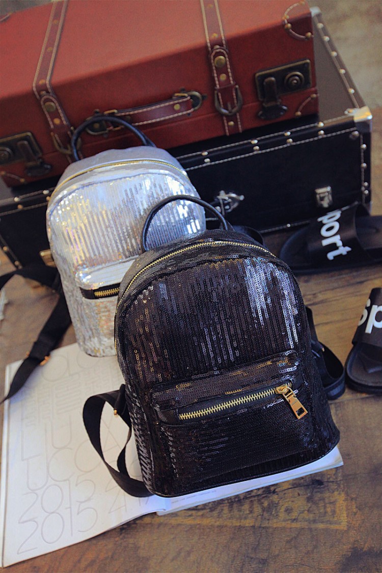 2015新款鐳射亮片雙肩包迷你女式背包旅遊包韓版潮背包學院風工廠,批發,進口,代購