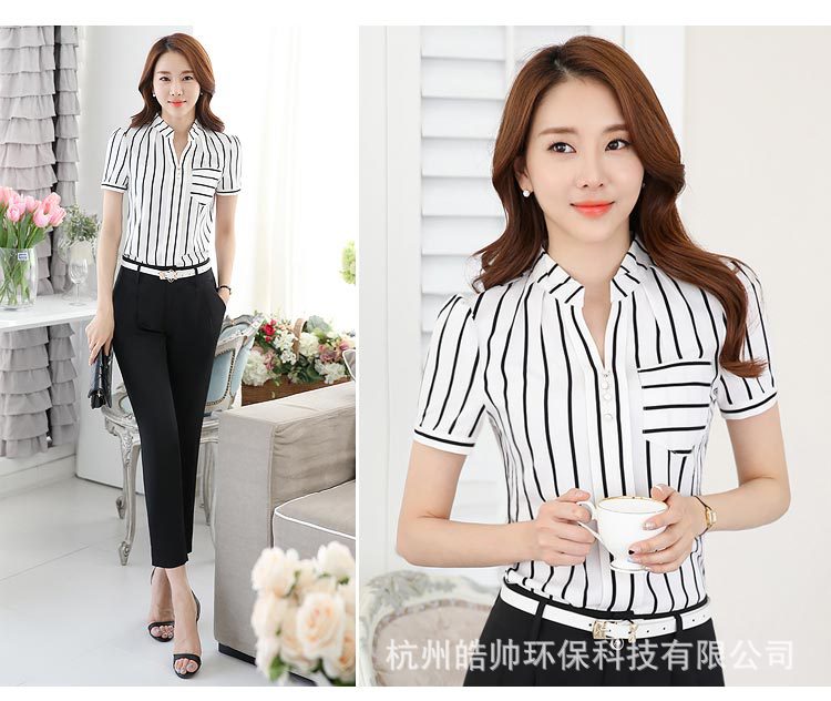 夏季短袖OL職業女裝襯衫短裙套裝韓版新款酒店時尚美容師工作服潮工廠,批發,進口,代購