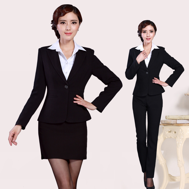 2015秋冬時尚職業裝修身OL女士正裝黑色西裝工作服工廠,批發,進口,代購