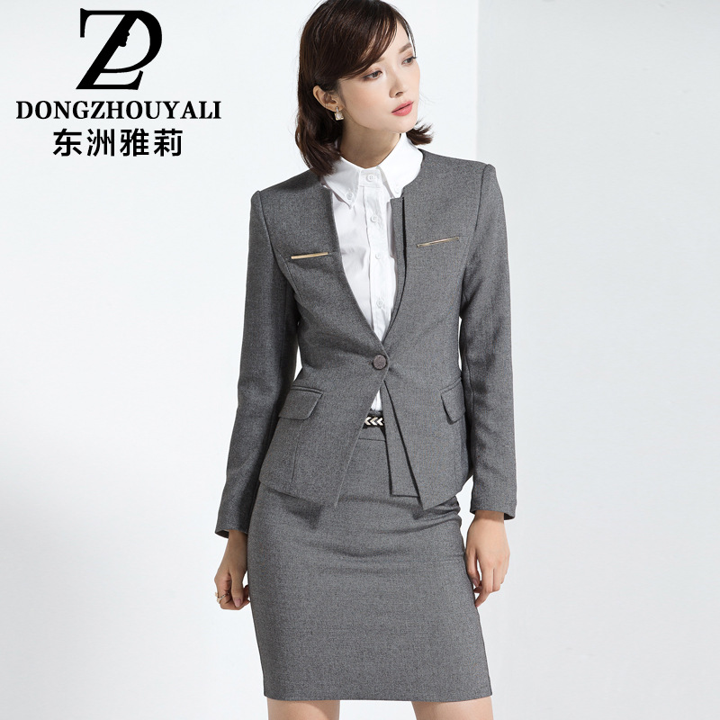 東洲雅莉春秋新品職業裝女裝套裙女長袖外套西裝裙大碼時尚套裝女工廠,批發,進口,代購