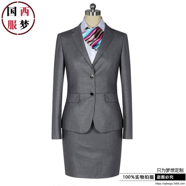 職業裝女套裝 女式西裝長袖秋冬大碼麵試正裝 女士職業套裙訂製工廠,批發,進口,代購