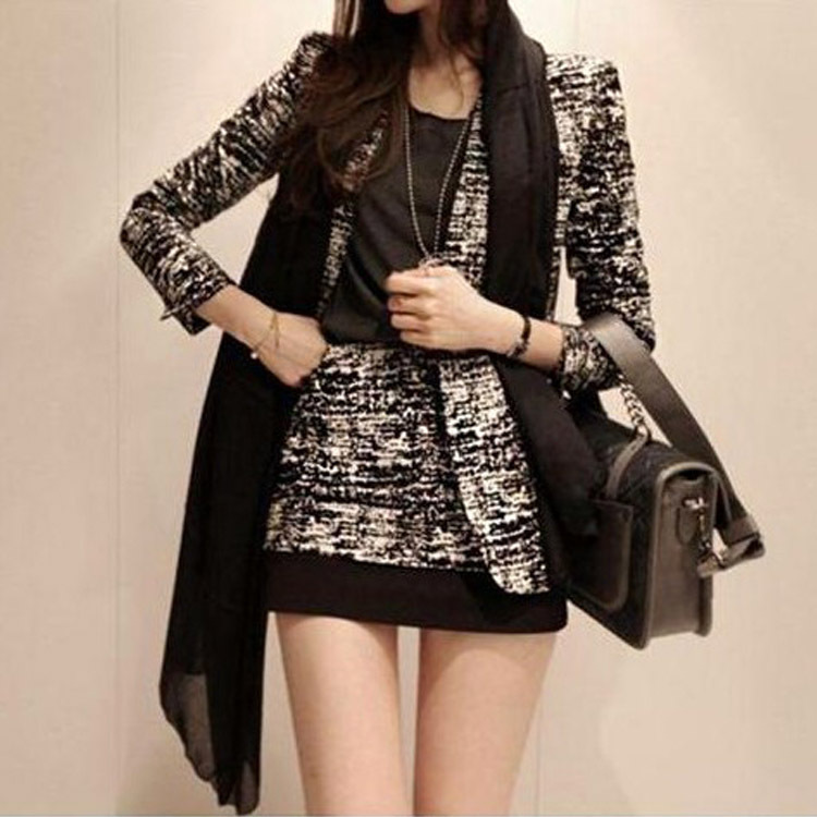 韓國代購女裝 秋季通勤OL小香風氣質小西裝+包臀短裙兩件套 代發批發・進口・工廠・代買・代購