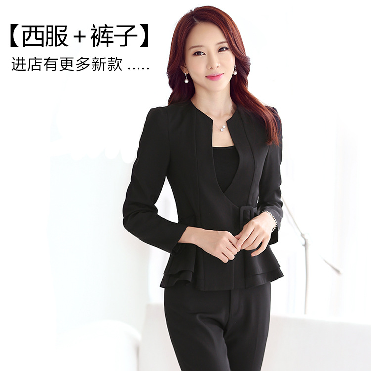 2015新款秋冬季時尚職業女裝套褲長袖西服女褲正裝白領商務工作服工廠,批發,進口,代購