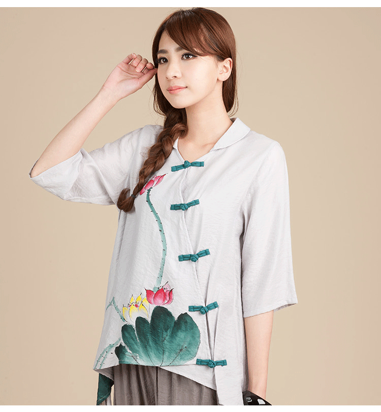安帛美  2016年 復古修身款茶藝工作服上衣工廠,批發,進口,代購