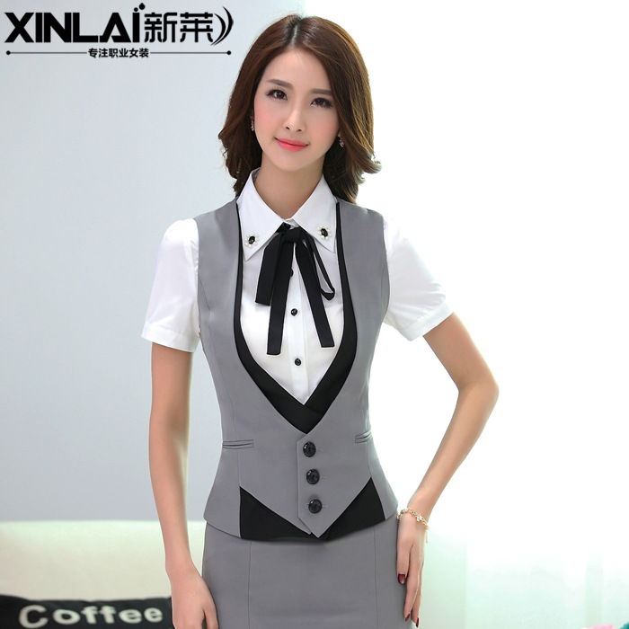 韓版OL職業裝女裝套裙春秋時尚西裝馬甲套裝女修身工作服工裝正裝工廠,批發,進口,代購