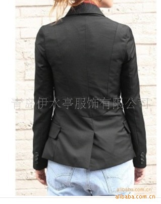 春季新款黑色燕尾風格小西裝加工定做 後開叉顯瘦 現貨工服工廠,批發,進口,代購