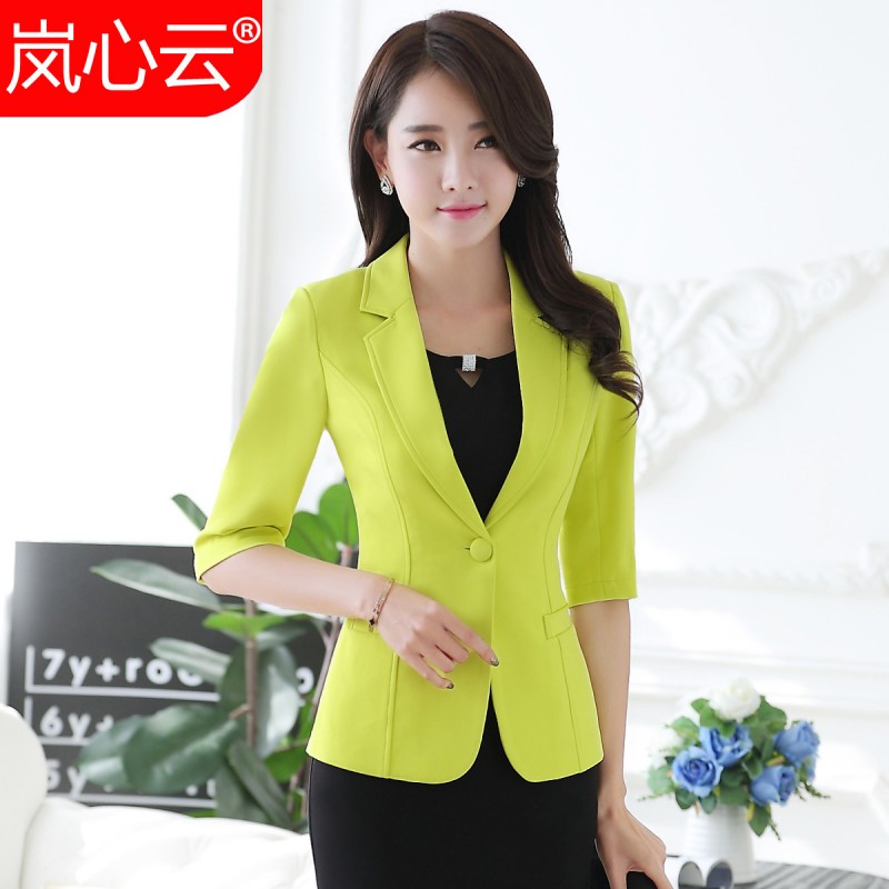 2016春季新款職業裝女士修身中袖小西服 女士西服外套大碼工作服工廠,批發,進口,代購