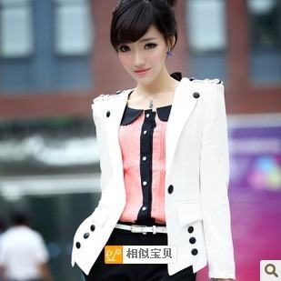 秋季新品   職場女性OL氣質長袖一粒扣修身外套   小西服工廠,批發,進口,代購