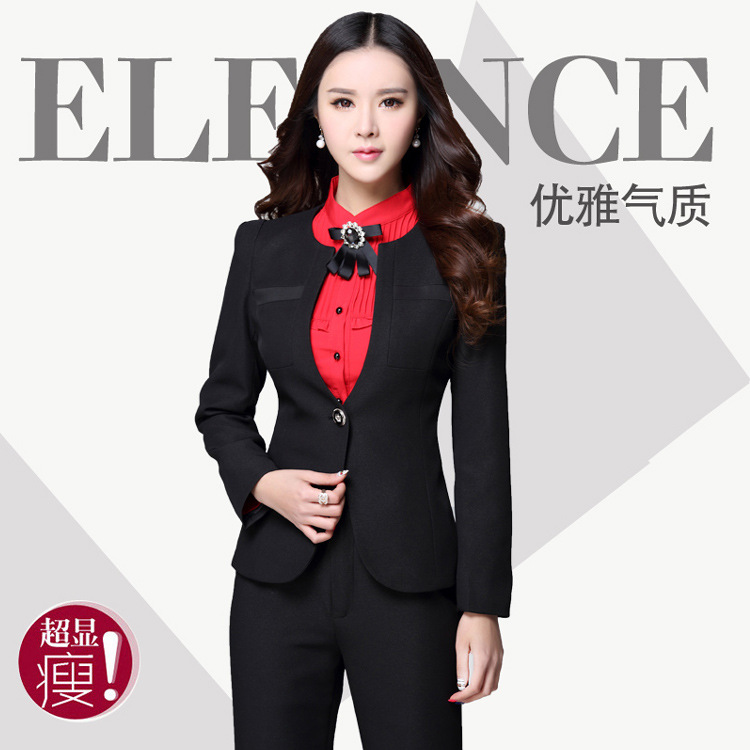 現貨供應 長袖職業裝女套裝 小西裝女 職業裝工廠,批發,進口,代購