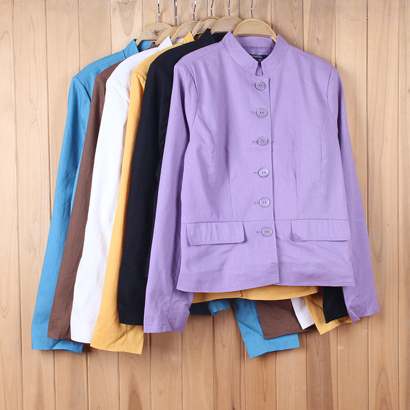 A1403#供應外貿庫存服裝  美國單 女式麻棉西裝工廠,批發,進口,代購
