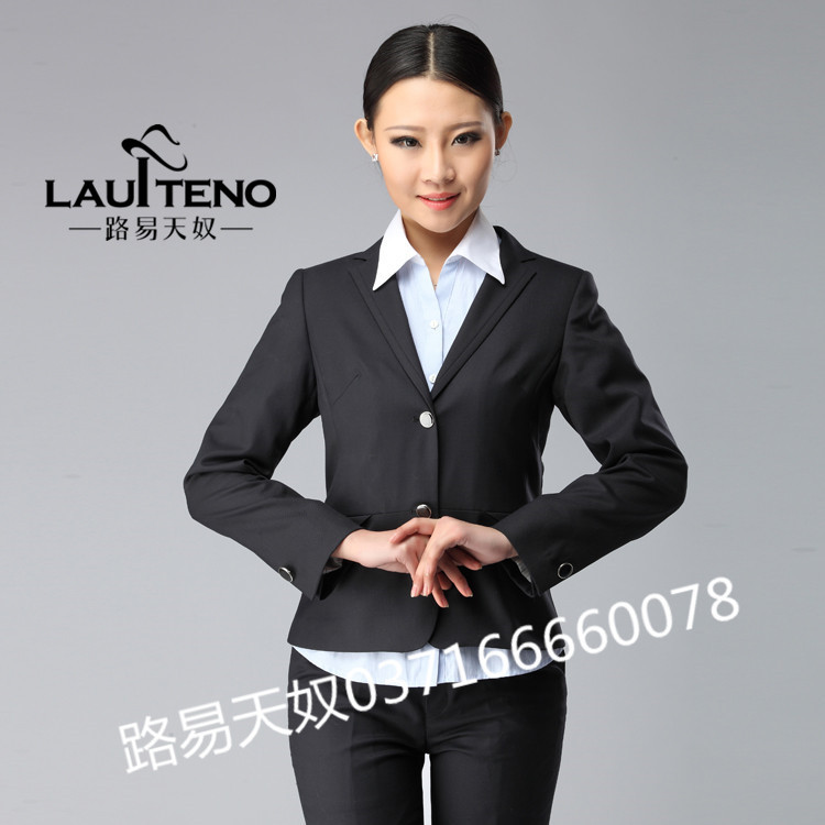 女士70羊毛嗶嘰藏藍色 工作服裝秋冬女式西服裝工廠,批發,進口,代購