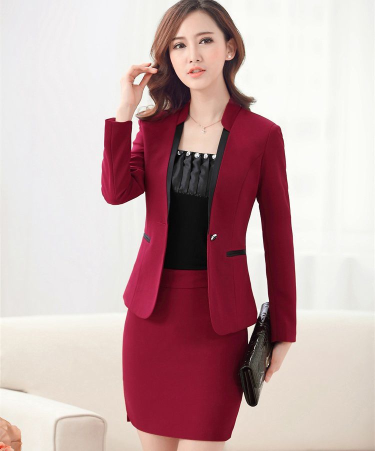 職業裝女套裝 新款時尚女裙西裝酒店工作服公司製服 網店微商代發工廠,批發,進口,代購