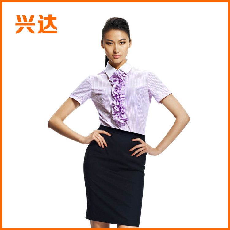 新款女裝夏季修身女式襯衣工作服套裝 白色襯衣商務職業裝女套裝工廠,批發,進口,代購