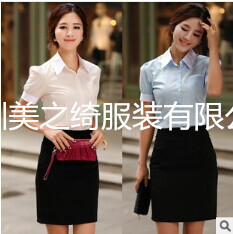 女裝夏季新款韓版修身純棉職業套裝裙酒店前臺製服工作服短袖 07工廠,批發,進口,代購
